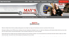 Desktop Screenshot of maysservicecenter.com