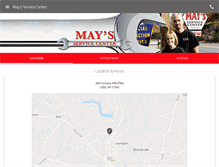 Tablet Screenshot of maysservicecenter.com